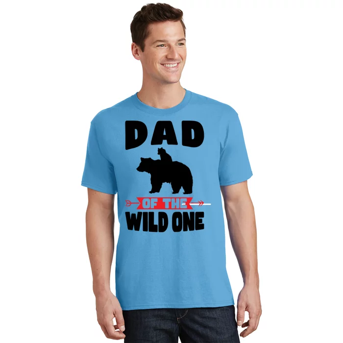 Dad Of The Wild One Papa Bear Gift T-Shirt