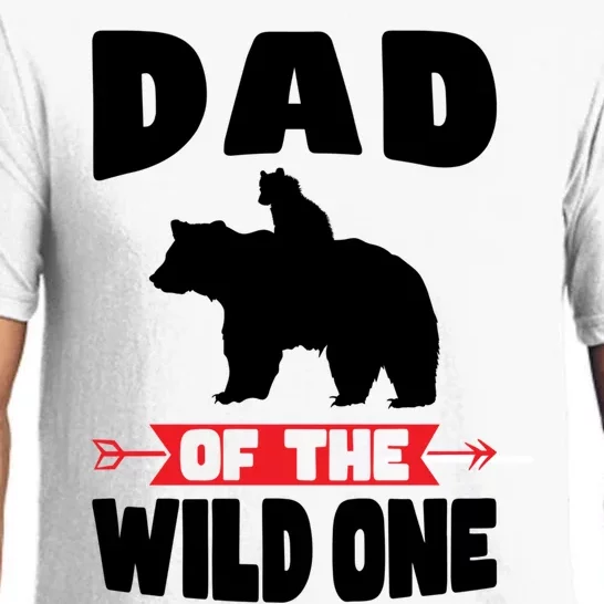 Dad Of The Wild One Papa Bear Gift Pajama Set