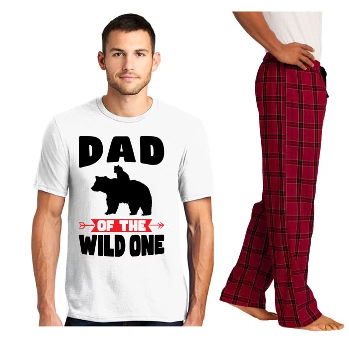 Dad Of The Wild One Papa Bear Gift Pajama Set