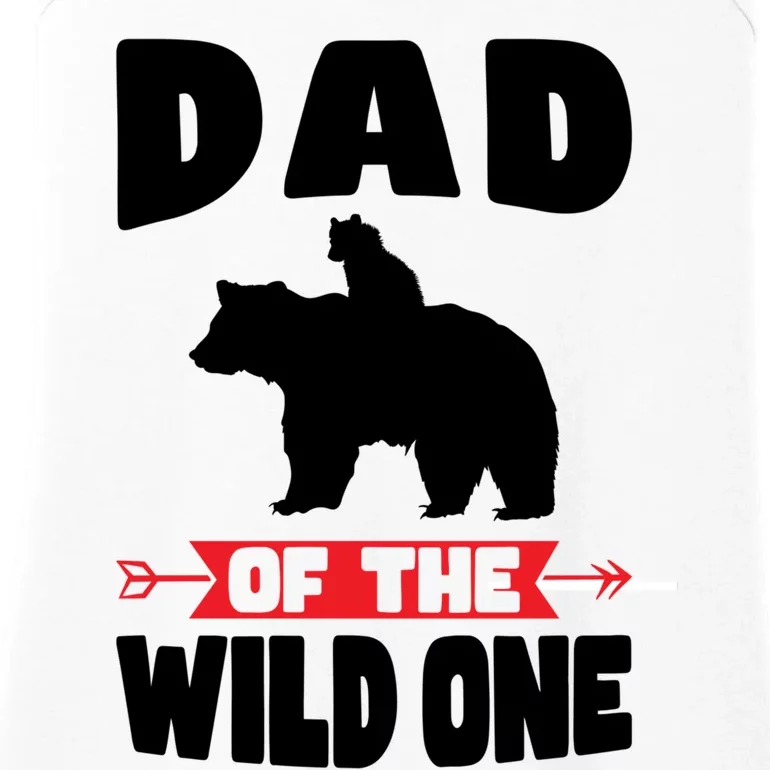 Dad Of The Wild One Papa Bear Gift Ladies Essential Tank