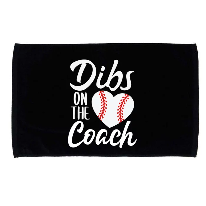 Dibs On The Coach Funny Baseball Heart Cute Mother's Day Microfiber Hand Towel