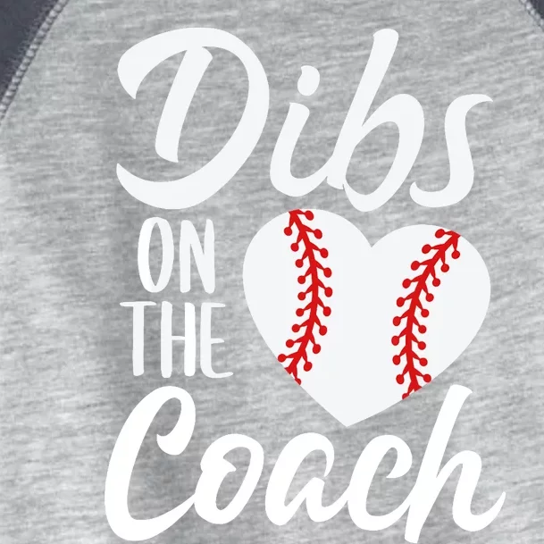 Dibs On The Coach Funny Baseball Heart Cute Mother's Day Toddler Fine Jersey T-Shirt