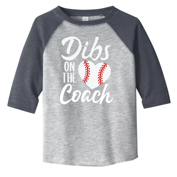 Dibs On The Coach Funny Baseball Heart Cute Mother's Day Toddler Fine Jersey T-Shirt