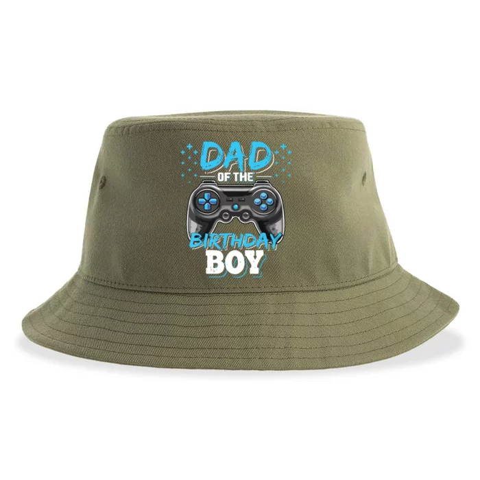 Dad Of The Birthday Boy Matching Video Gamer Birthday Party Sustainable Bucket Hat