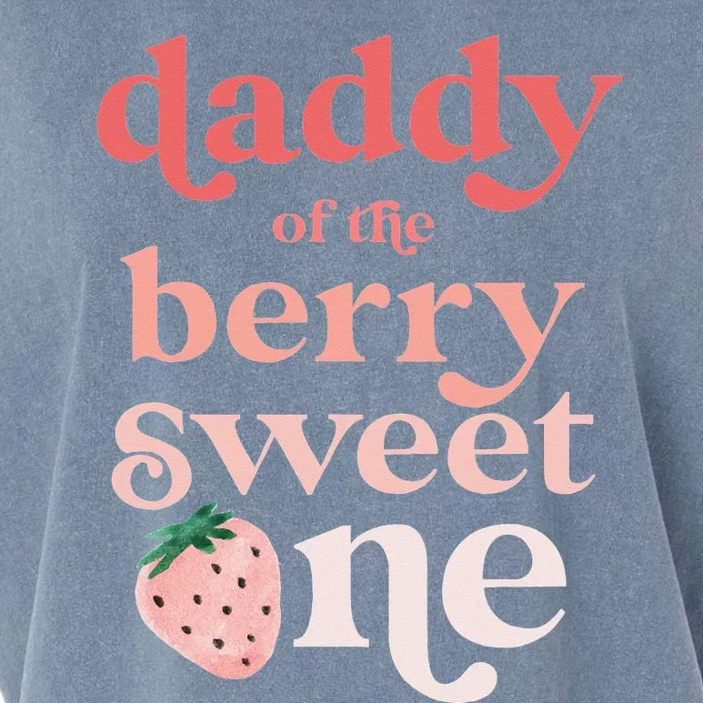 Daddy of the Berry Sweet One Strawberry First Birthday 1st Garment-Dyed Women's Muscle Tee