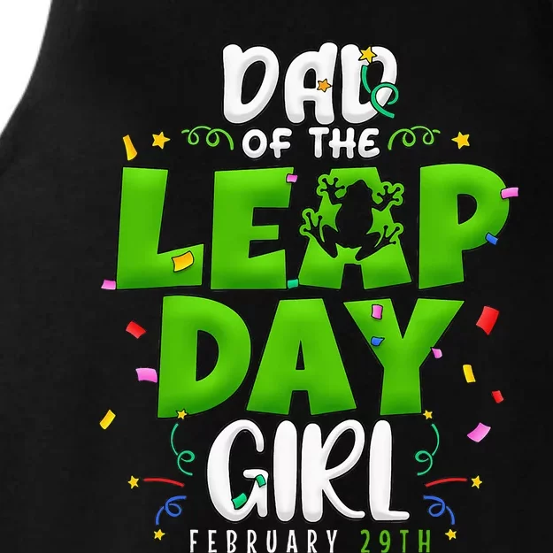 Dad of The Leap Day February 29th Birthday Leap Year Ladies Tri-Blend Wicking Tank