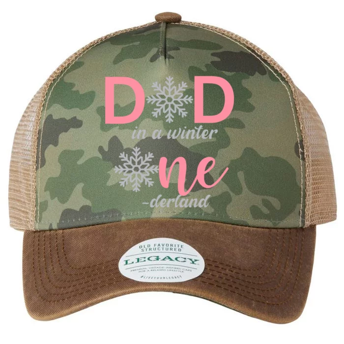 Dad Of The Birthday Girl Winter Onederland 1st Birthday Legacy Tie Dye Trucker Hat