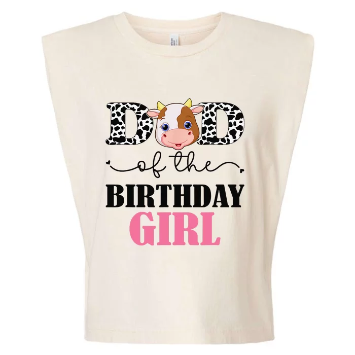 Dad of The Birthday For Cow Farm Birthday cow daddy 1st Garment-Dyed Women's Muscle Tee