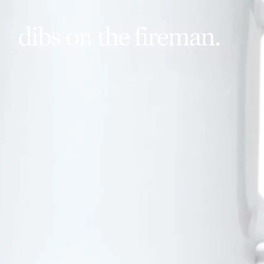 Dibs On The Fireman Black Color Changing Mug