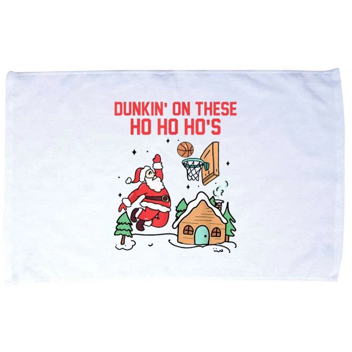 Dunkin' On These Ho Ho Ho's Christmas Quote Microfiber Hand Towel