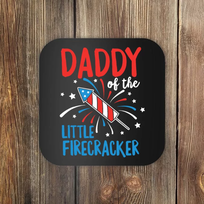 Daddy Of The Little Firecracker Pregnancy Announcement Coaster