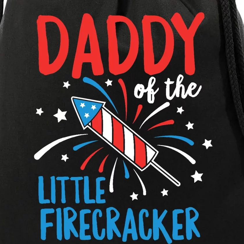 Daddy Of The Little Firecracker Pregnancy Announcement Drawstring Bag