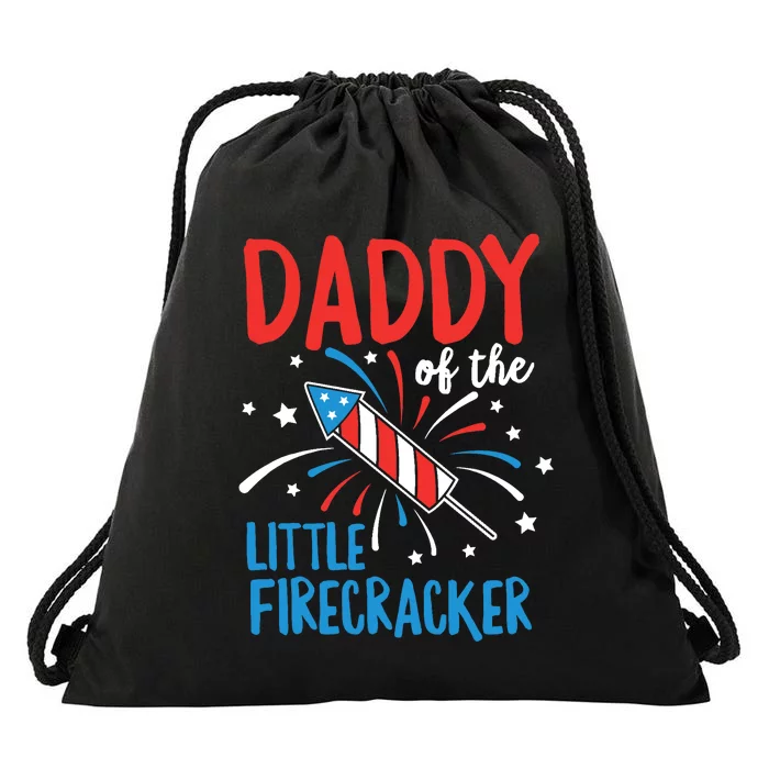 Daddy Of The Little Firecracker Pregnancy Announcement Drawstring Bag