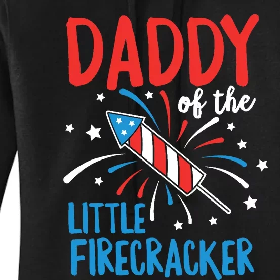 Daddy Of The Little Firecracker Pregnancy Announcement Women's Pullover Hoodie