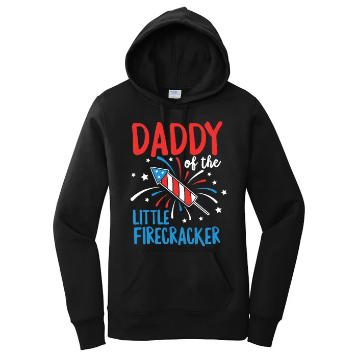 Daddy Of The Little Firecracker Pregnancy Announcement Women's Pullover Hoodie