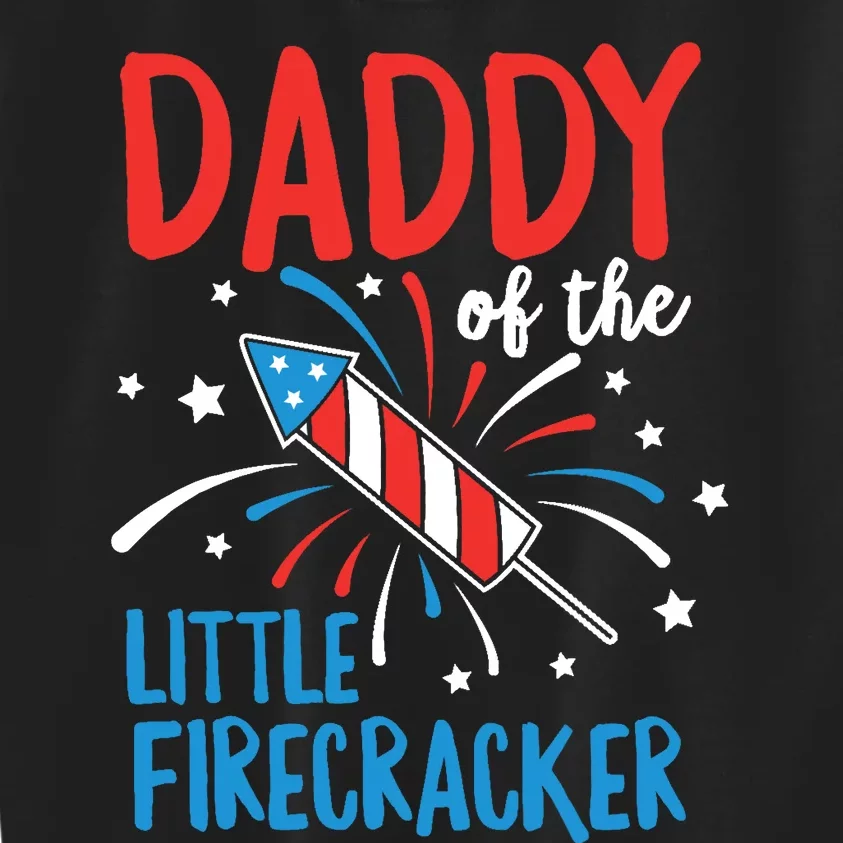 Daddy Of The Little Firecracker Pregnancy Announcement Kids Sweatshirt