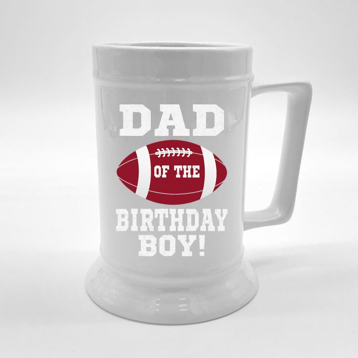 Dad Of The Birthday Football Lover Vintage Retro Front & Back Beer Stein