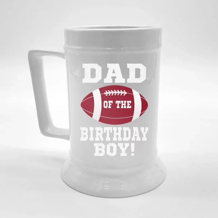 Dad Of The Birthday Football Lover Vintage Retro Front & Back Beer Stein