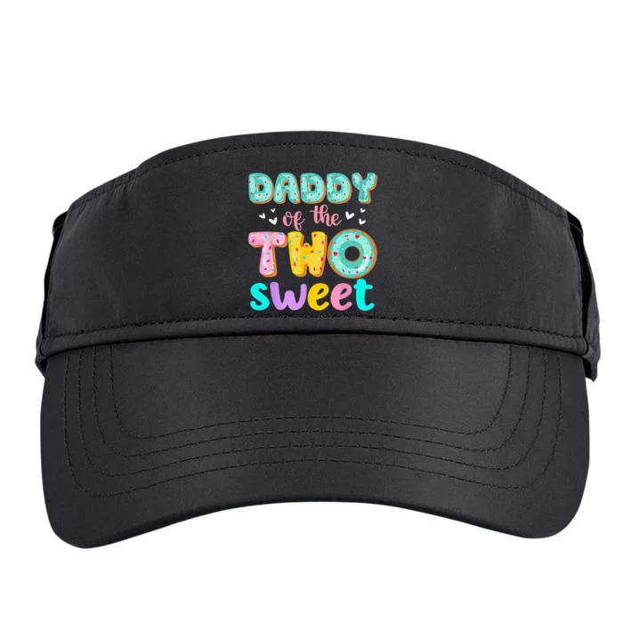 Daddy Of The Two Sweet Donut Birthday Family Theme Adult Drive Performance Visor