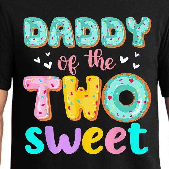 Daddy Of The Two Sweet Donut Birthday Family Theme Pajama Set