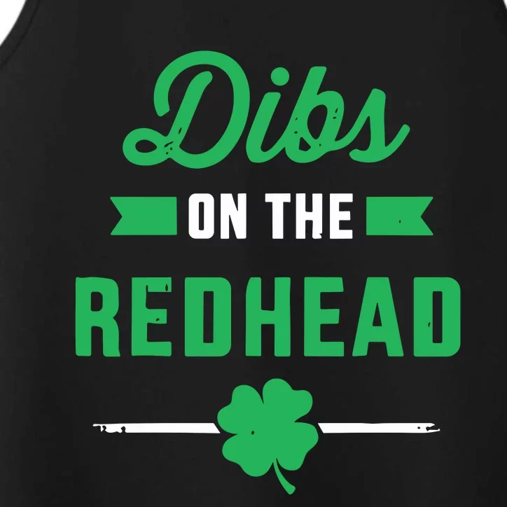 Dibs On The Redhead For St Patricks Day Party Performance Tank