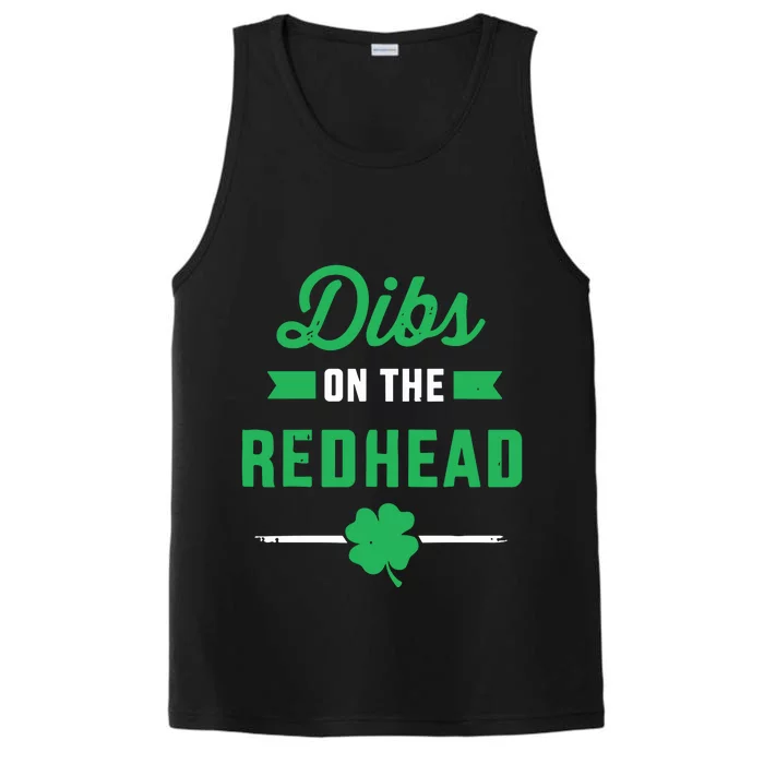 Dibs On The Redhead For St Patricks Day Party Performance Tank