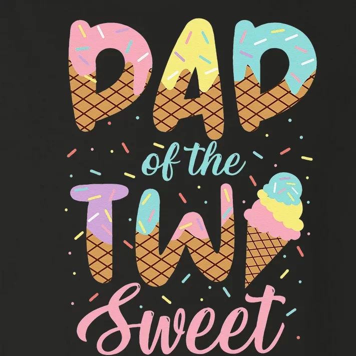 Dad of the Two Sweet Birthday Ice Cream Lovers 2nd Toddler Long Sleeve Shirt