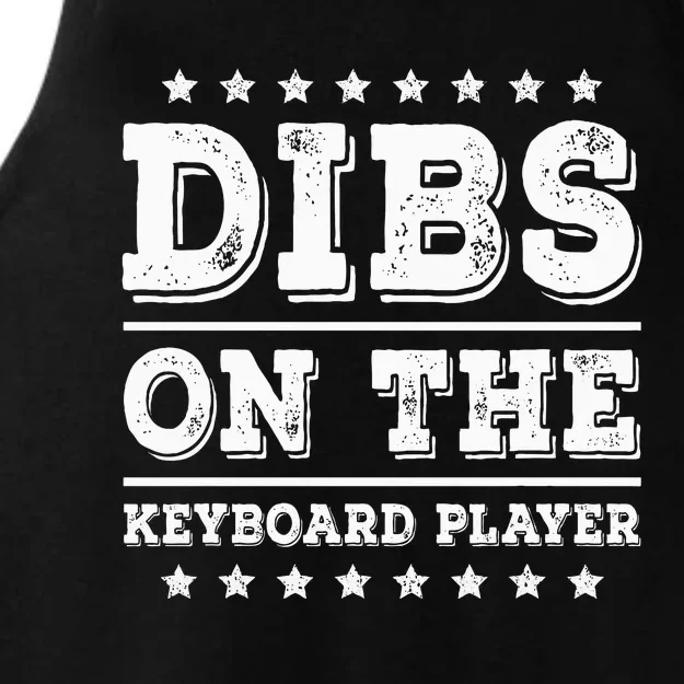 Dibs On The Keyboard Player Funny Pianist Wife Girlfriend Ladies Tri-Blend Wicking Tank