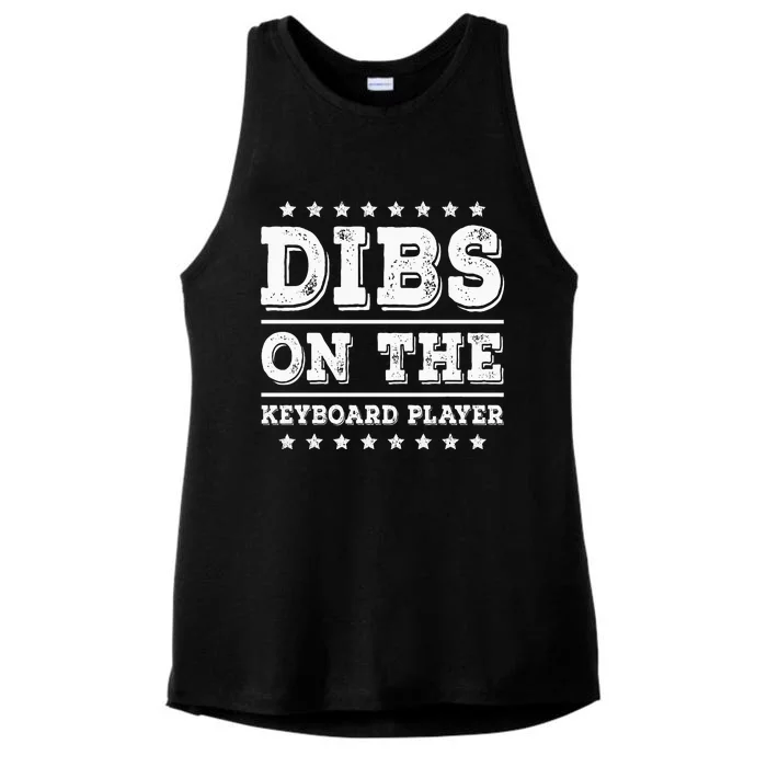 Dibs On The Keyboard Player Funny Pianist Wife Girlfriend Ladies Tri-Blend Wicking Tank