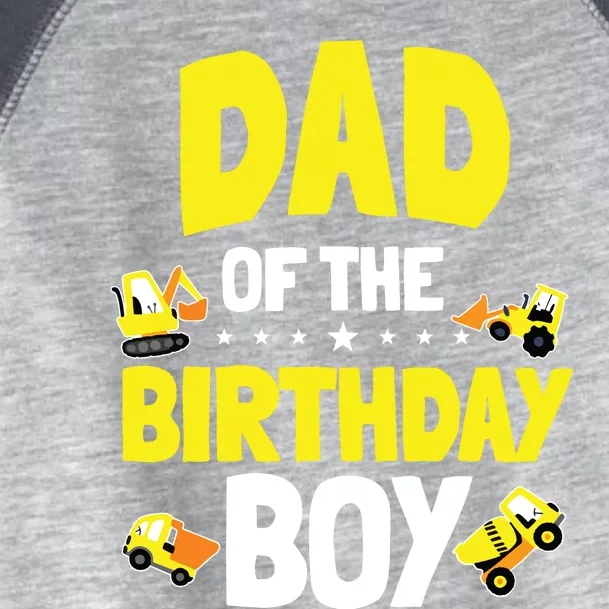 Dad Of The Birthday Boy Construction Worker Bday Party Toddler Fine Jersey T-Shirt