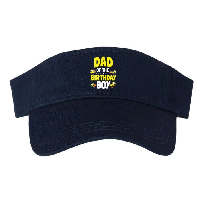 Dad Of The Birthday Boy Construction Worker Bday Party Valucap Bio-Washed Visor