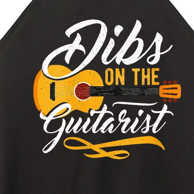 Dibs On The Guitarist Guitar Player Wife Girlfriend Women’s Perfect Tri Rocker Tank