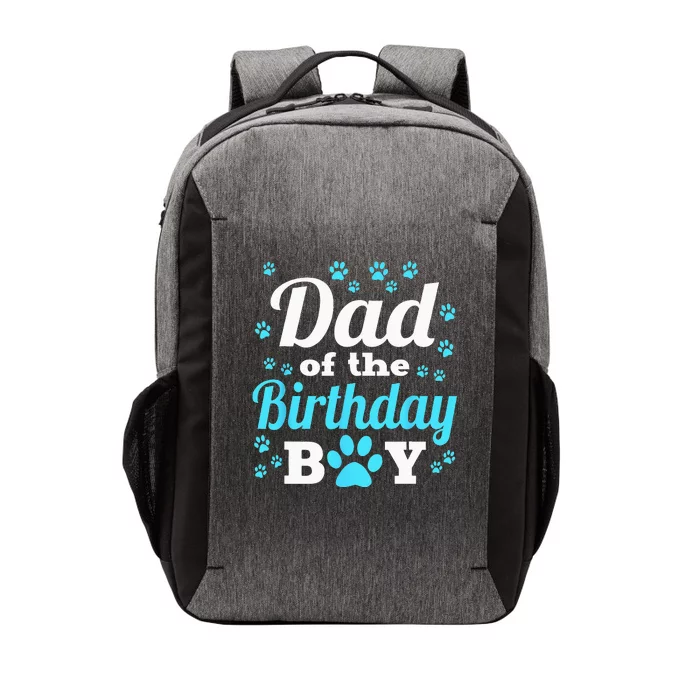 Dad Of The Birthday Boy Dog Paw Bday Party Celebration Vector Backpack