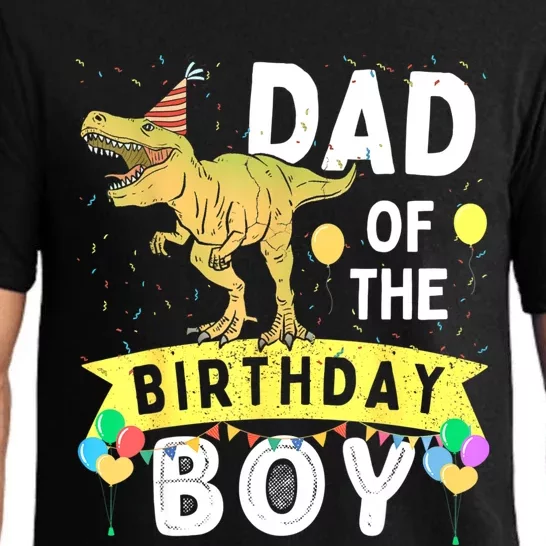 Dad Of The Birthday T Rex Family Matching Dinosaur Pajama Set