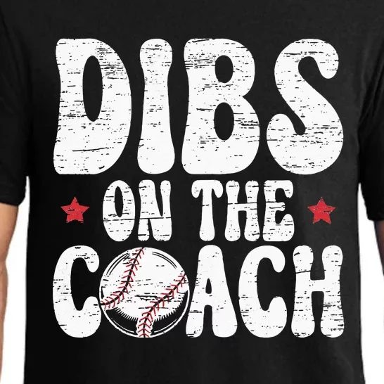 Dibs On The Coach Design For Baseball Coach Girlfriend Pajama Set