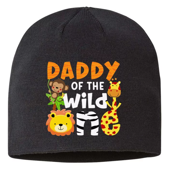 Daddy of the Wild One Zoo Bday Party Safari Jungle Animals 8 1/2in Sustainable Knit Beanie