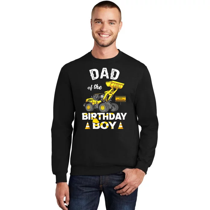 Dad Of The Birthday Boy Construction Family Matching Sweatshirt