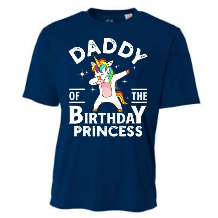 Daddy Of The Birthday Princess Unicorn Girl Cooling Performance Crew T-Shirt