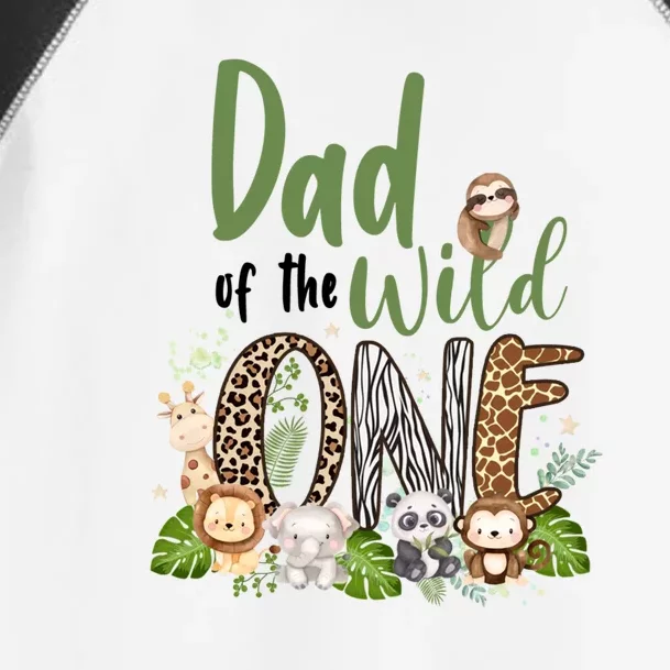 Dad Of The Wild One Zoo Birthday Safari Jungle Animal Toddler Fine Jersey T-Shirt