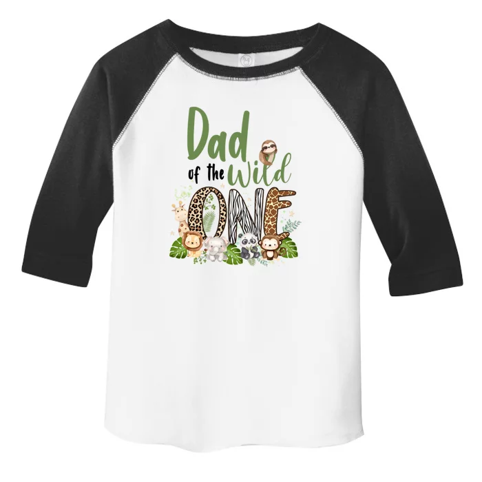 Dad Of The Wild One Zoo Birthday Safari Jungle Animal Toddler Fine Jersey T-Shirt