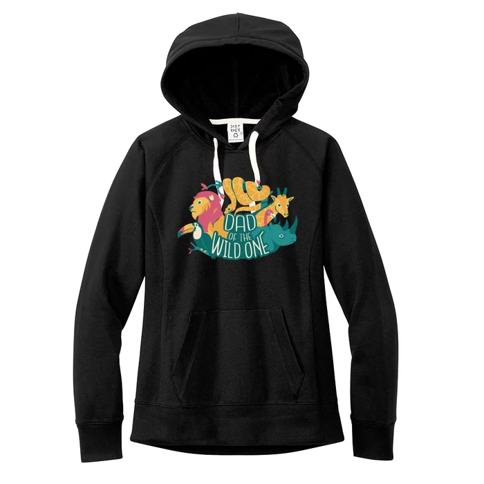 Dad Of The Wild One Birthday Women's Fleece Hoodie