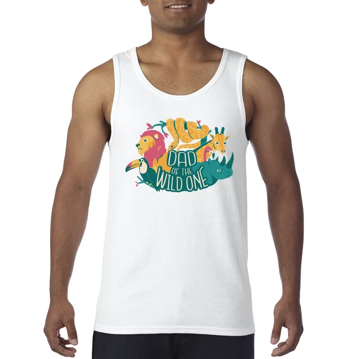 Dad Of The Wild One Birthday Tank Top