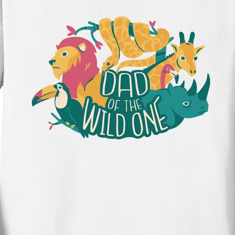 Dad Of The Wild One Birthday Kids Long Sleeve Shirt