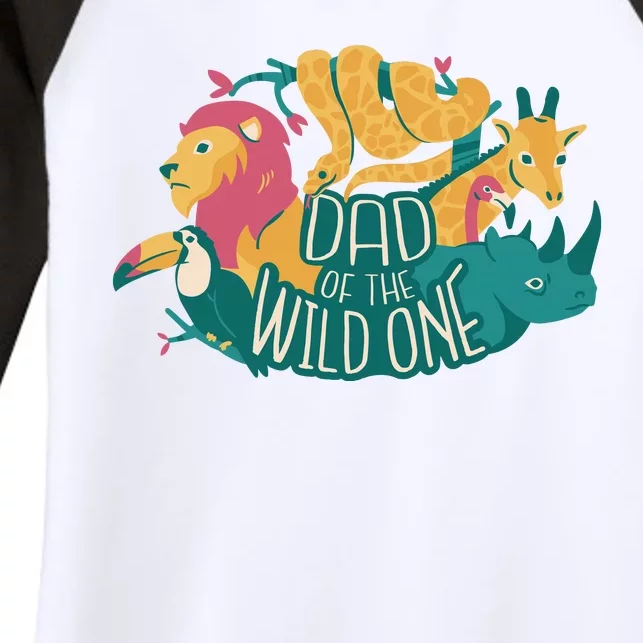 Dad Of The Wild One Birthday Women's Tri-Blend 3/4-Sleeve Raglan Shirt