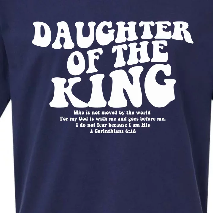 Daughter Of The King Christian Religious Bible Verse Sueded Cloud Jersey T-Shirt