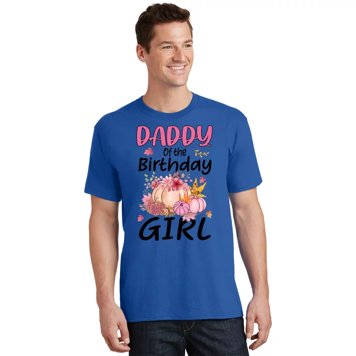 Daddy Of The Birthday Pumpkin Halloween Dad Papa Funny Gift T-Shirt