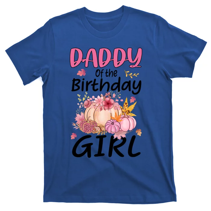 Daddy Of The Birthday Pumpkin Halloween Dad Papa Funny Gift T-Shirt