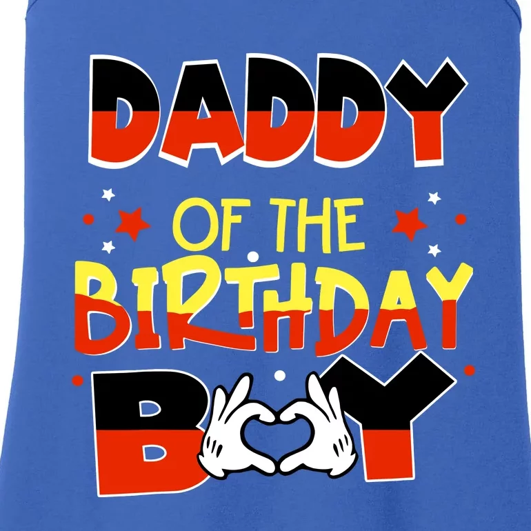 Daddy Of The Birthday Boy Mouse Family Matching Ladies Essential Tank