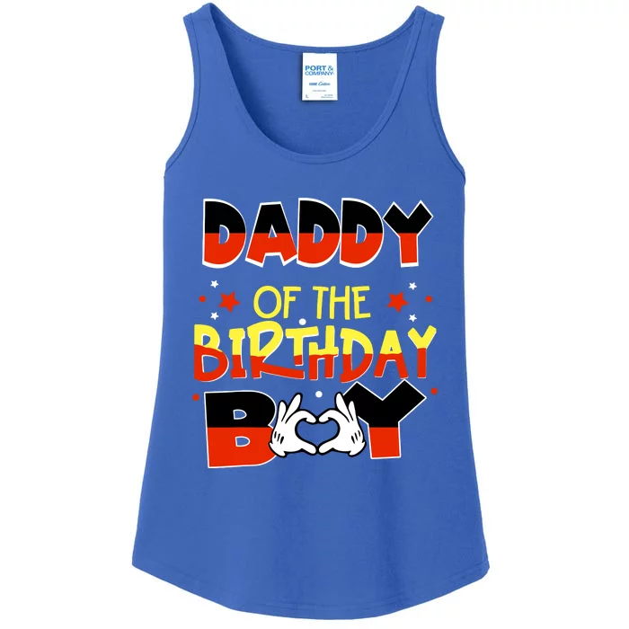 Daddy Of The Birthday Boy Mouse Family Matching Ladies Essential Tank