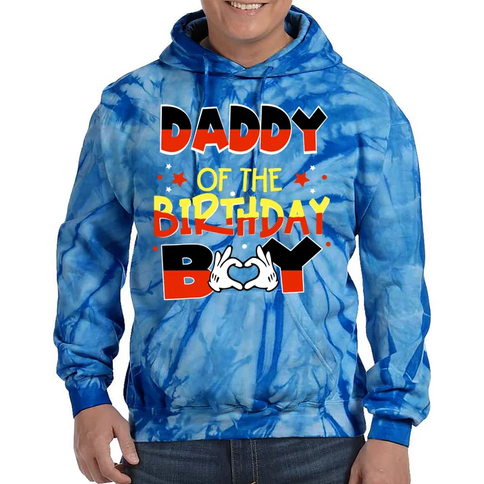 Daddy Of The Birthday Boy Mouse Family Matching Tie Dye Hoodie